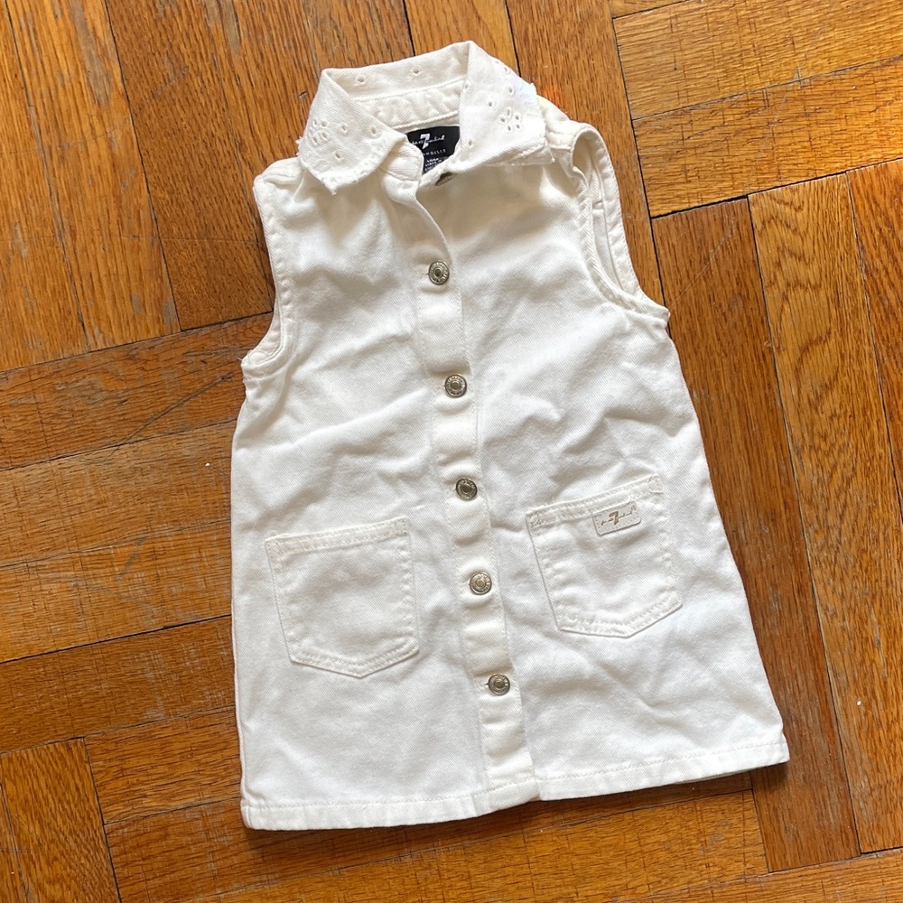 7 FOR ALL MANKIND white denim dress, size 18m